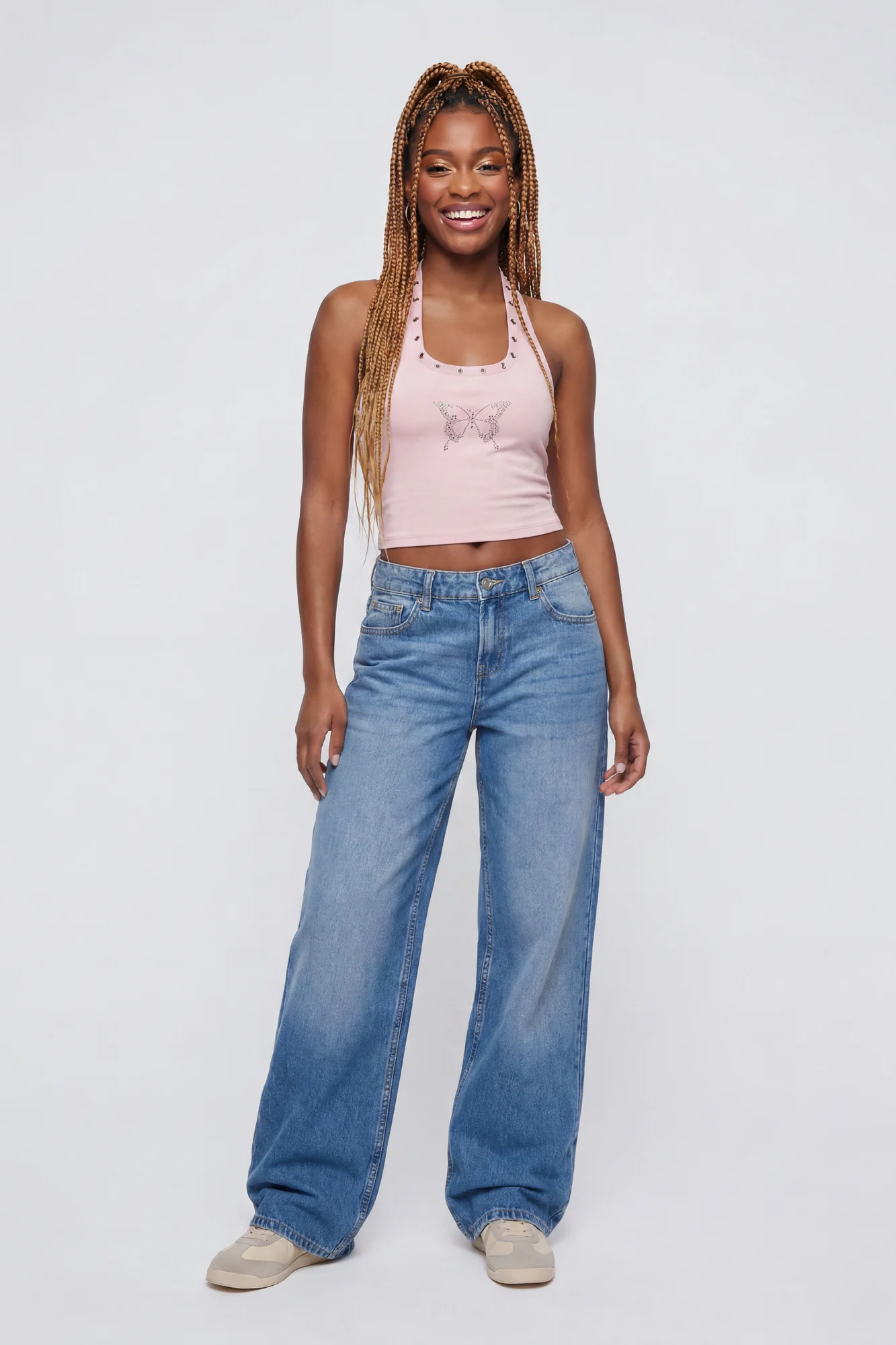 7838-graphic-grommet-trim-halter-top-3.webp Graphic Grommet Trim Halter Top