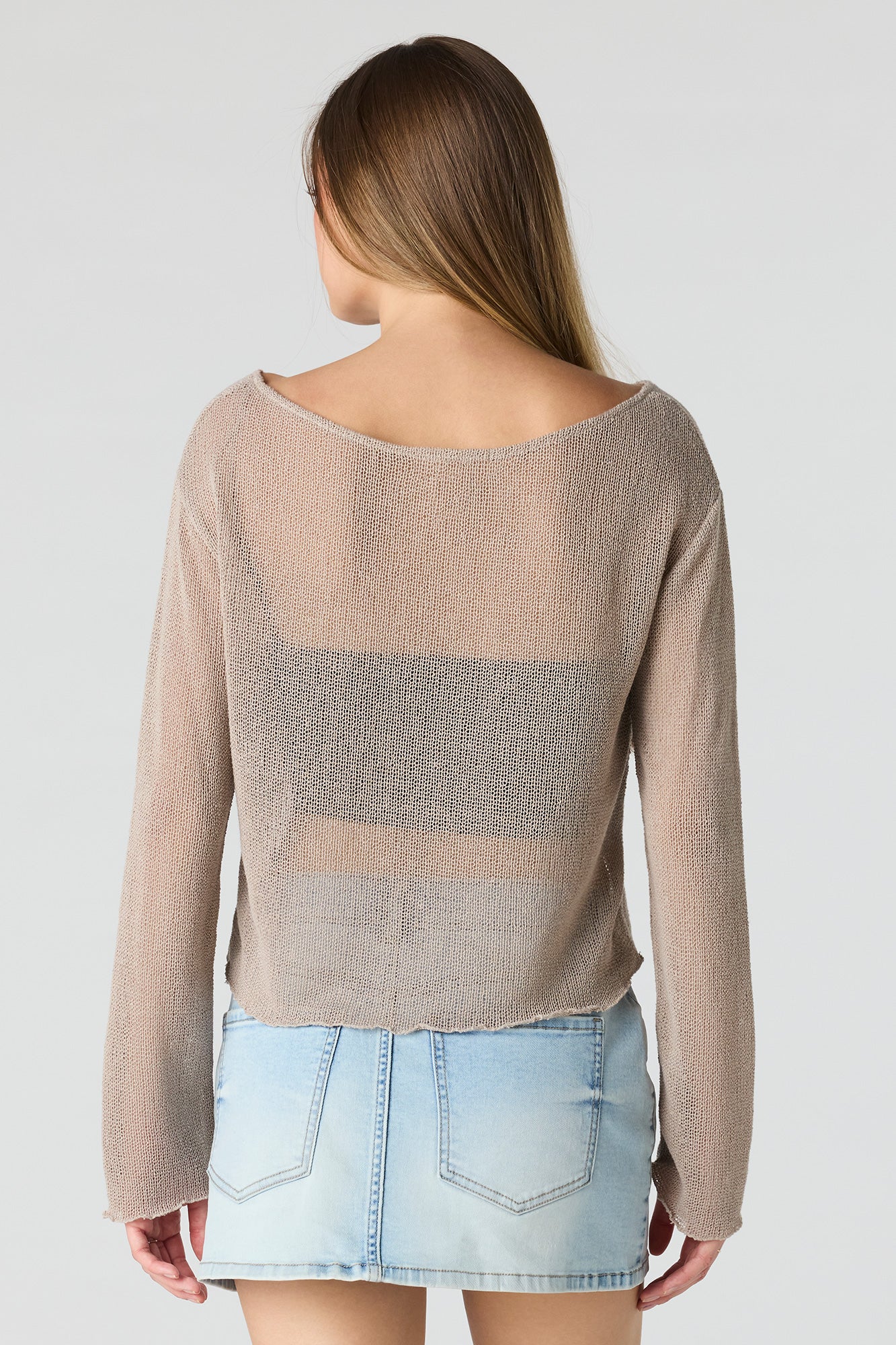 7864-crochet-off-shoulder-long-sleeve-top-2.jpg Crochet Off Shoulder Long Sleeve Top
