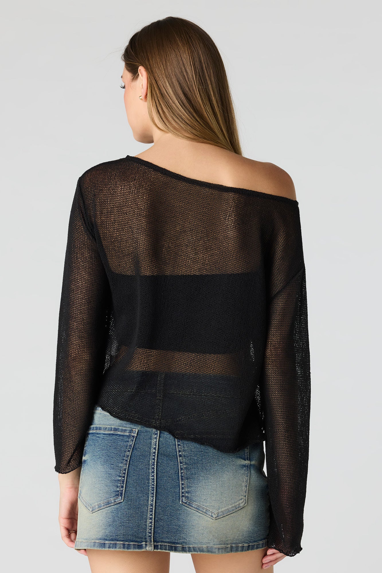 7864-crochet-off-shoulder-long-sleeve-top-6.jpg Crochet Off Shoulder Long Sleeve Top