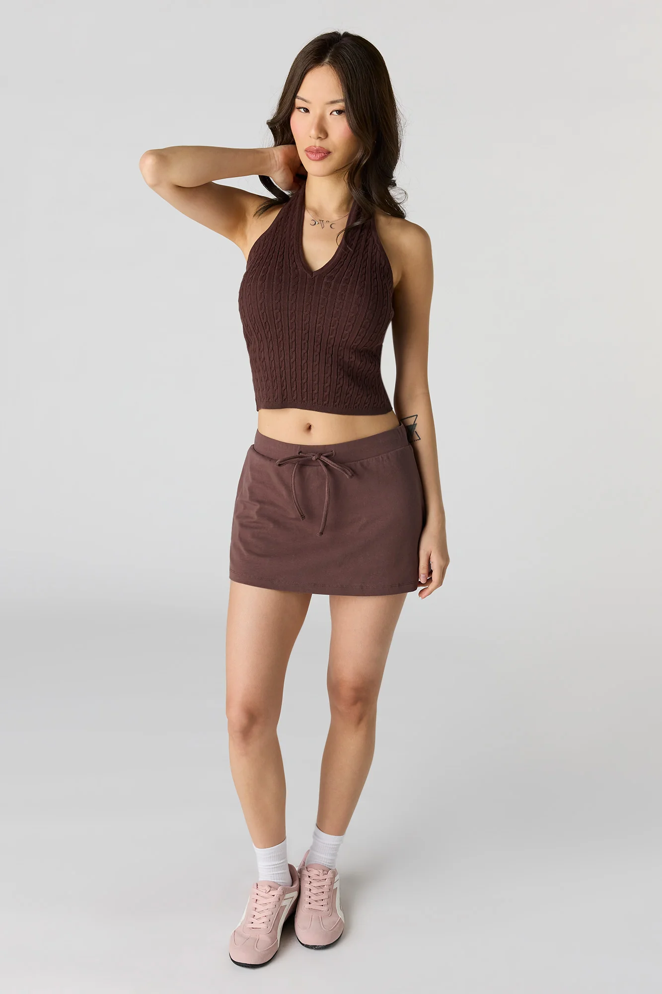 Cable Knit Halter Top