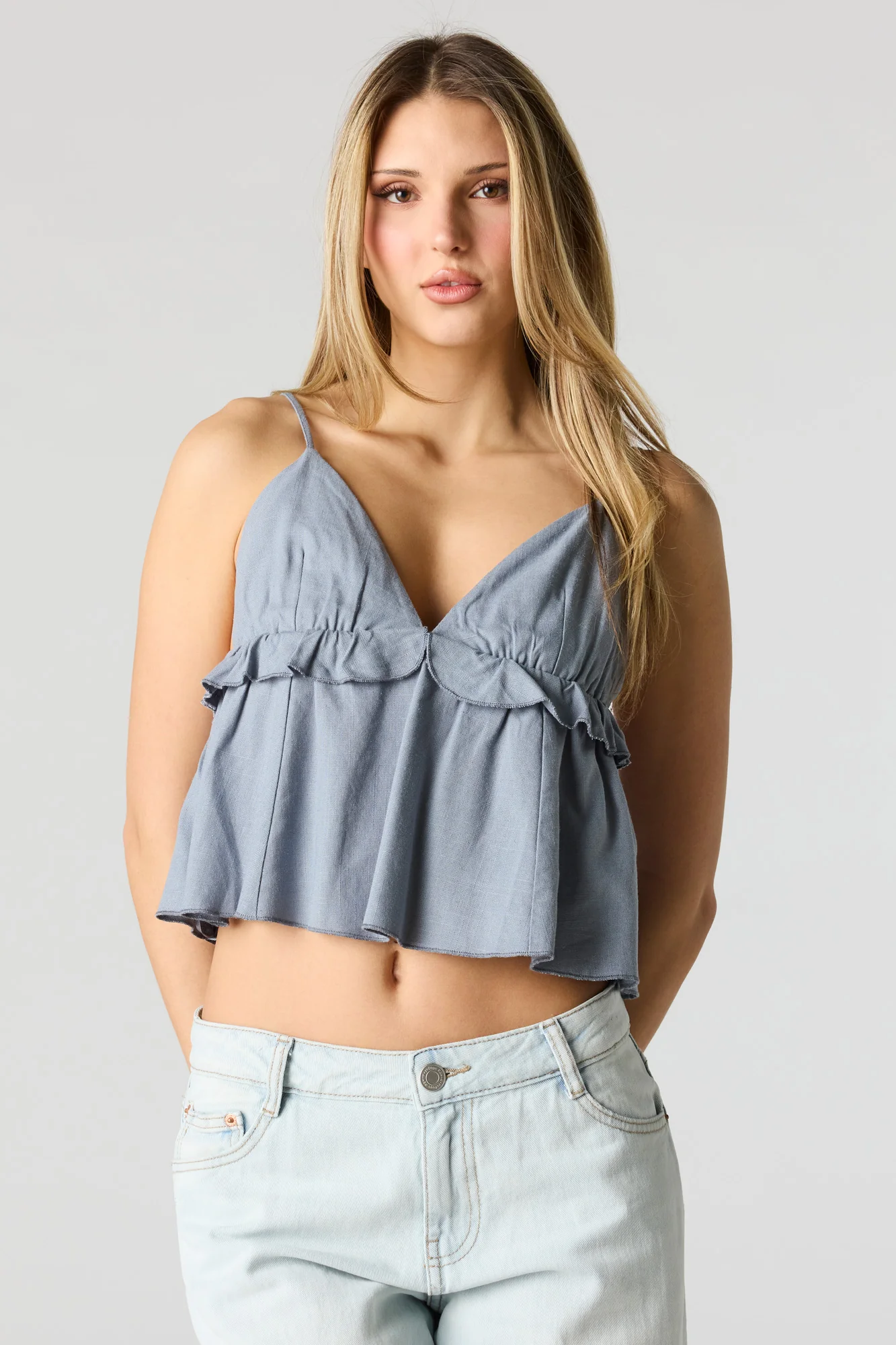 7954-linen-blend-babydoll-tank-8.webp Linen-Blend Babydoll Tank
