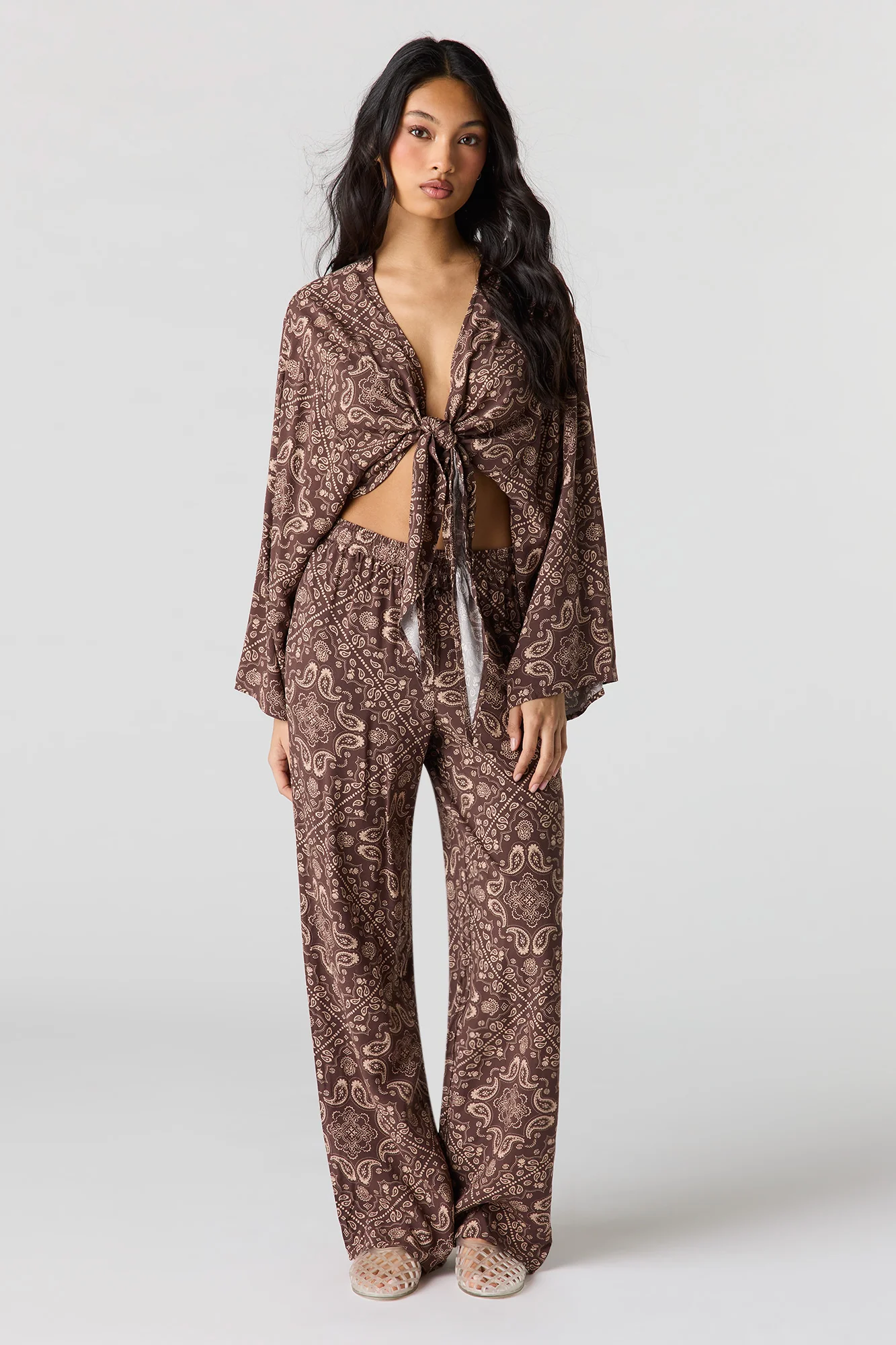 Flowy Tie Front Shrug