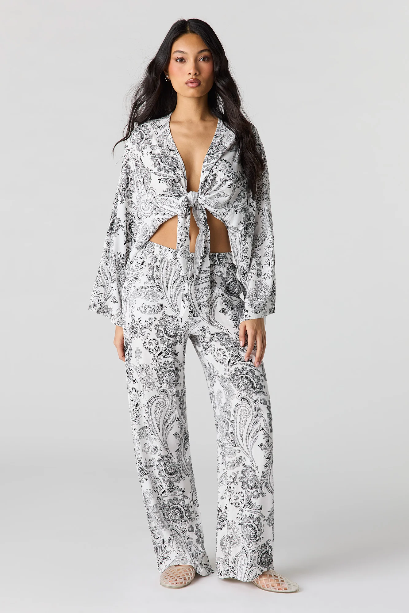Flowy Tie Front Shrug