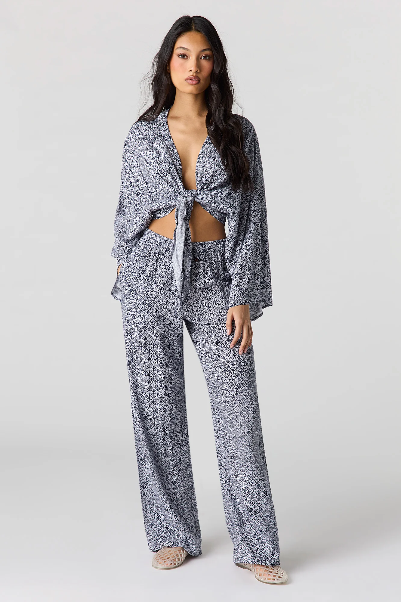 Flowy Tie Front Shrug