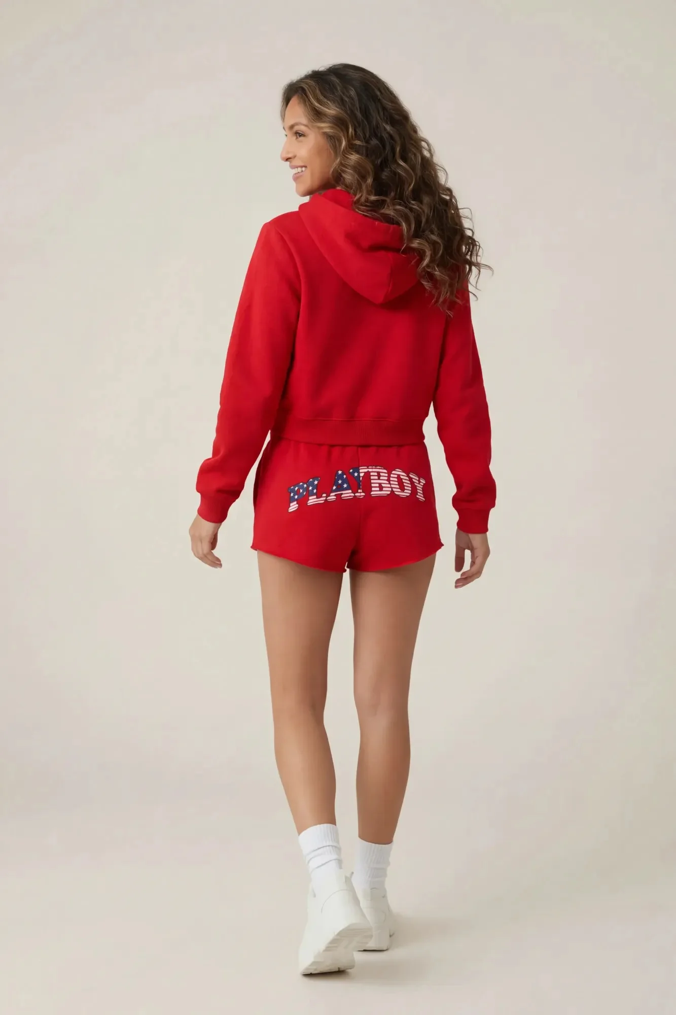 Playboy USA Graphic Fleece Zip-Up Hoodie