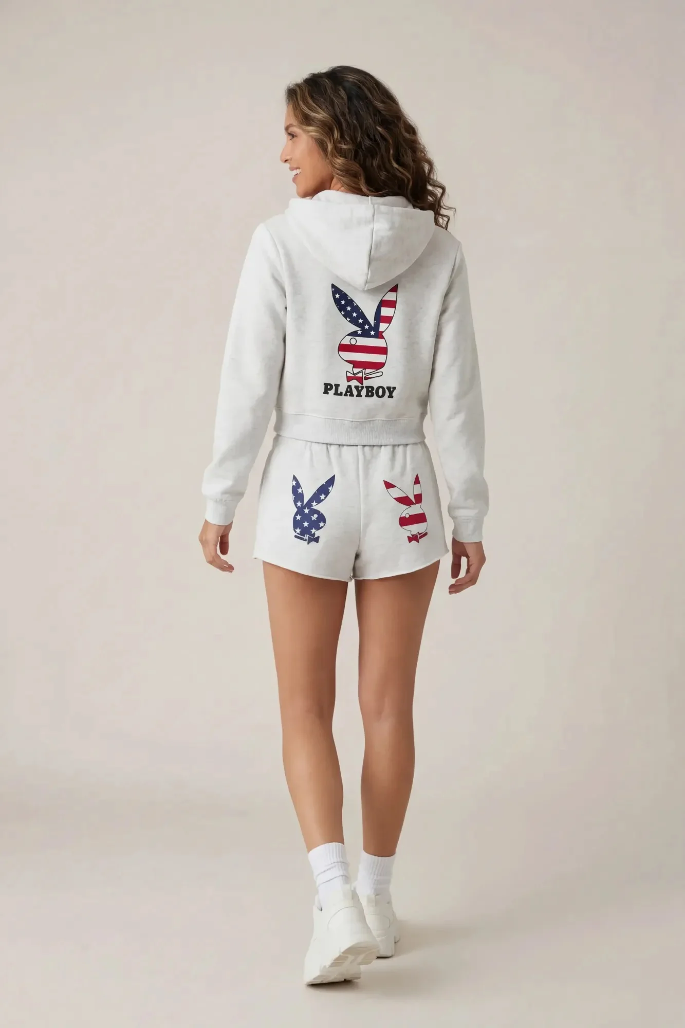 Playboy USA Graphic Fleece Zip-Up Hoodie