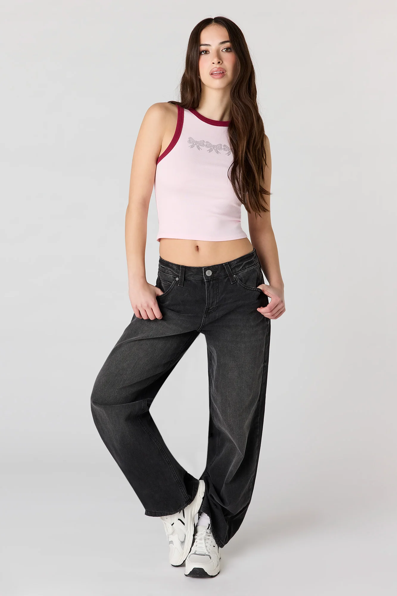 High Neck Graphic Tank