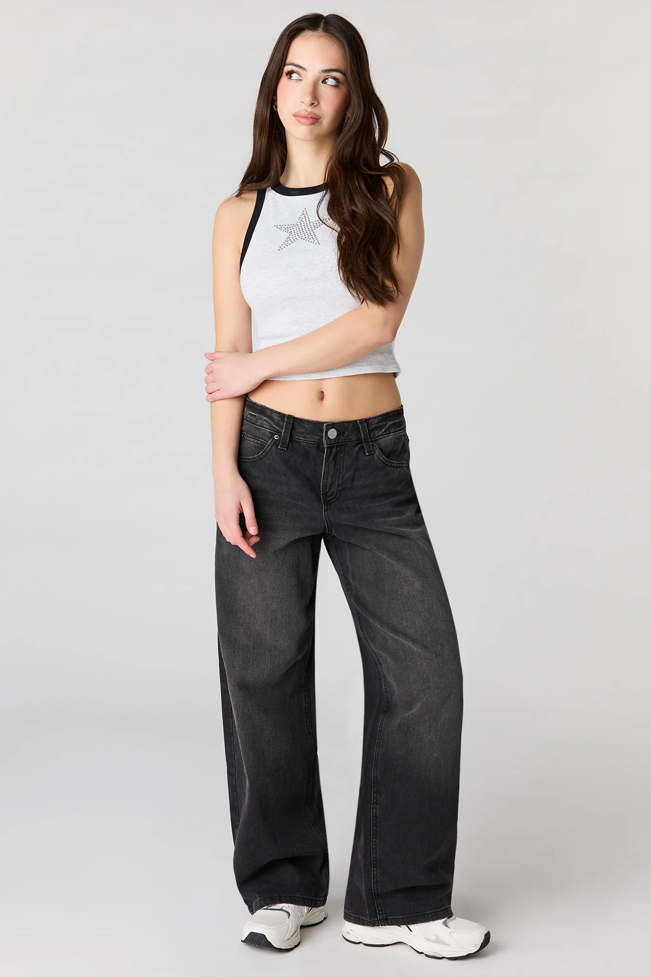 High Neck Graphic Tank