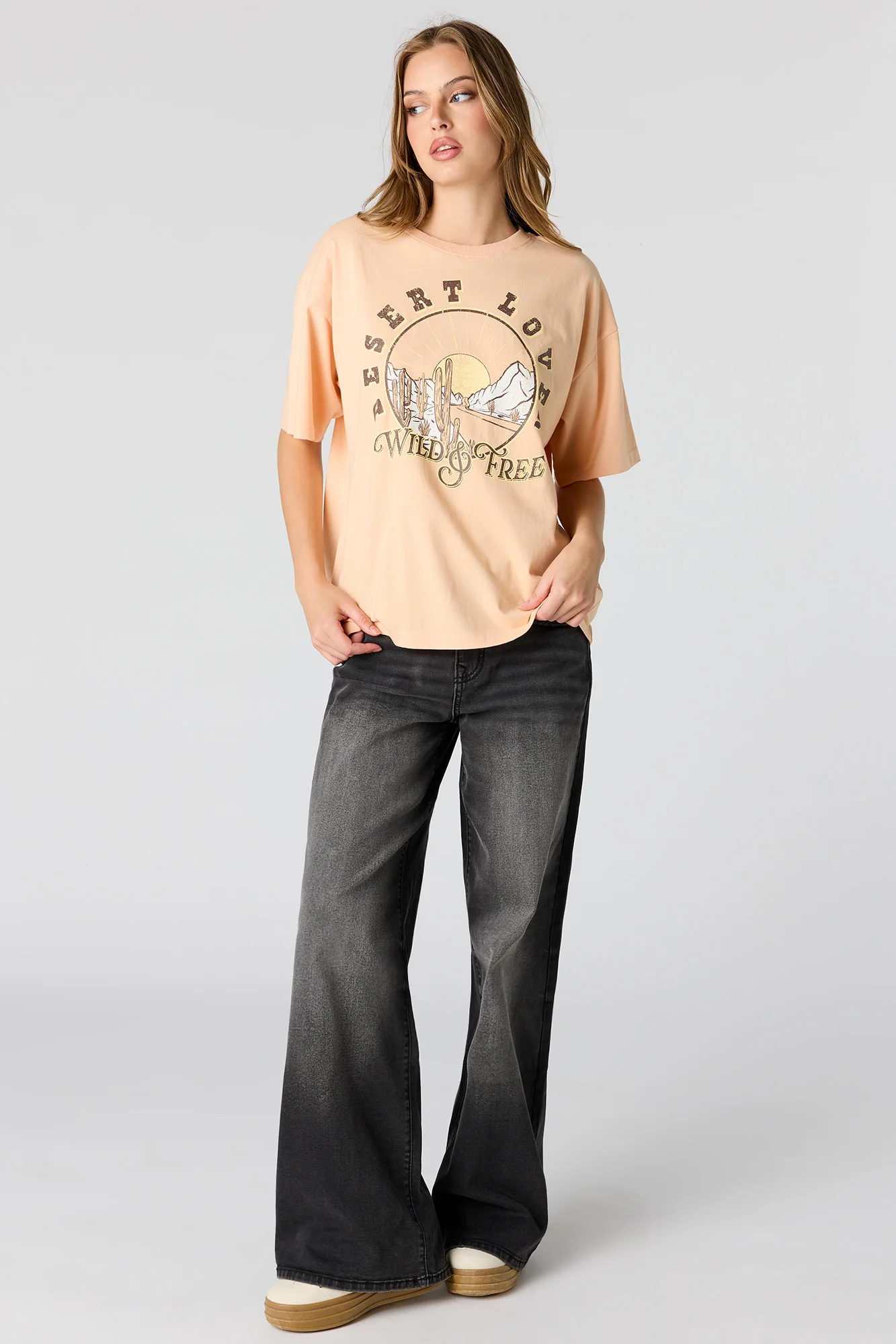 Graphic Washed Boyfriend T-Shirt