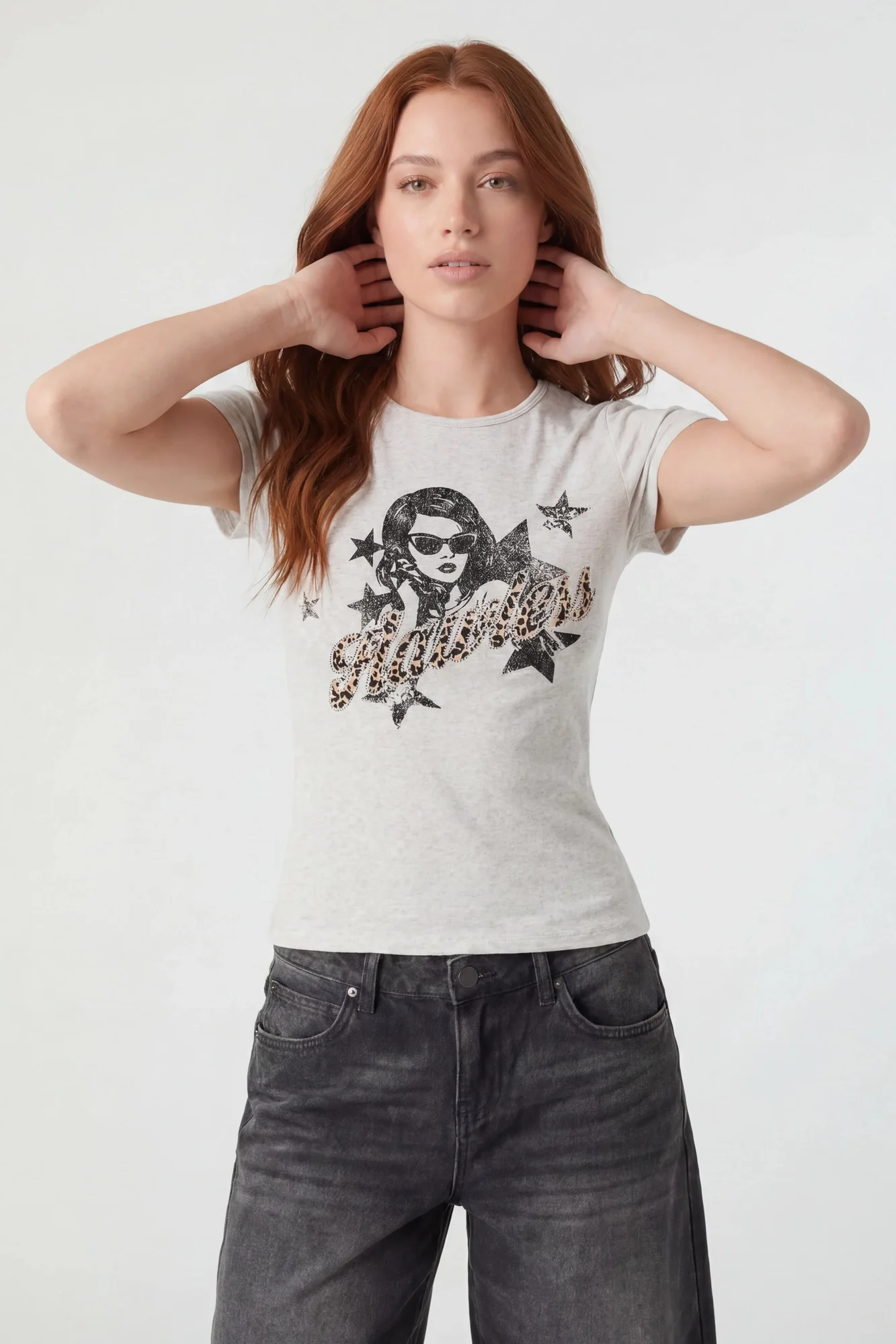 Graphic Ribbed T-Shirt