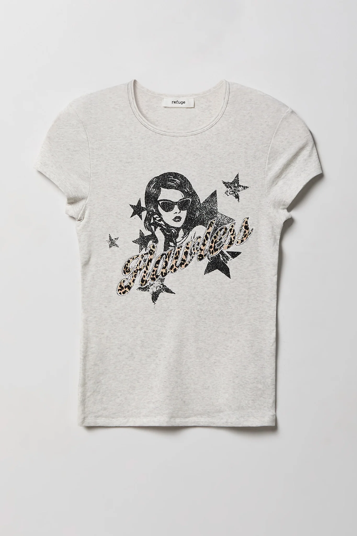 Graphic Ribbed T-Shirt