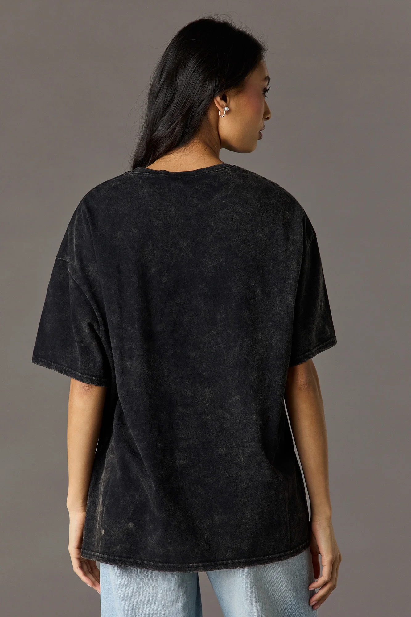 Luxe Heavy Cotton Playboy Oversized Washed Graphic T-Shirt