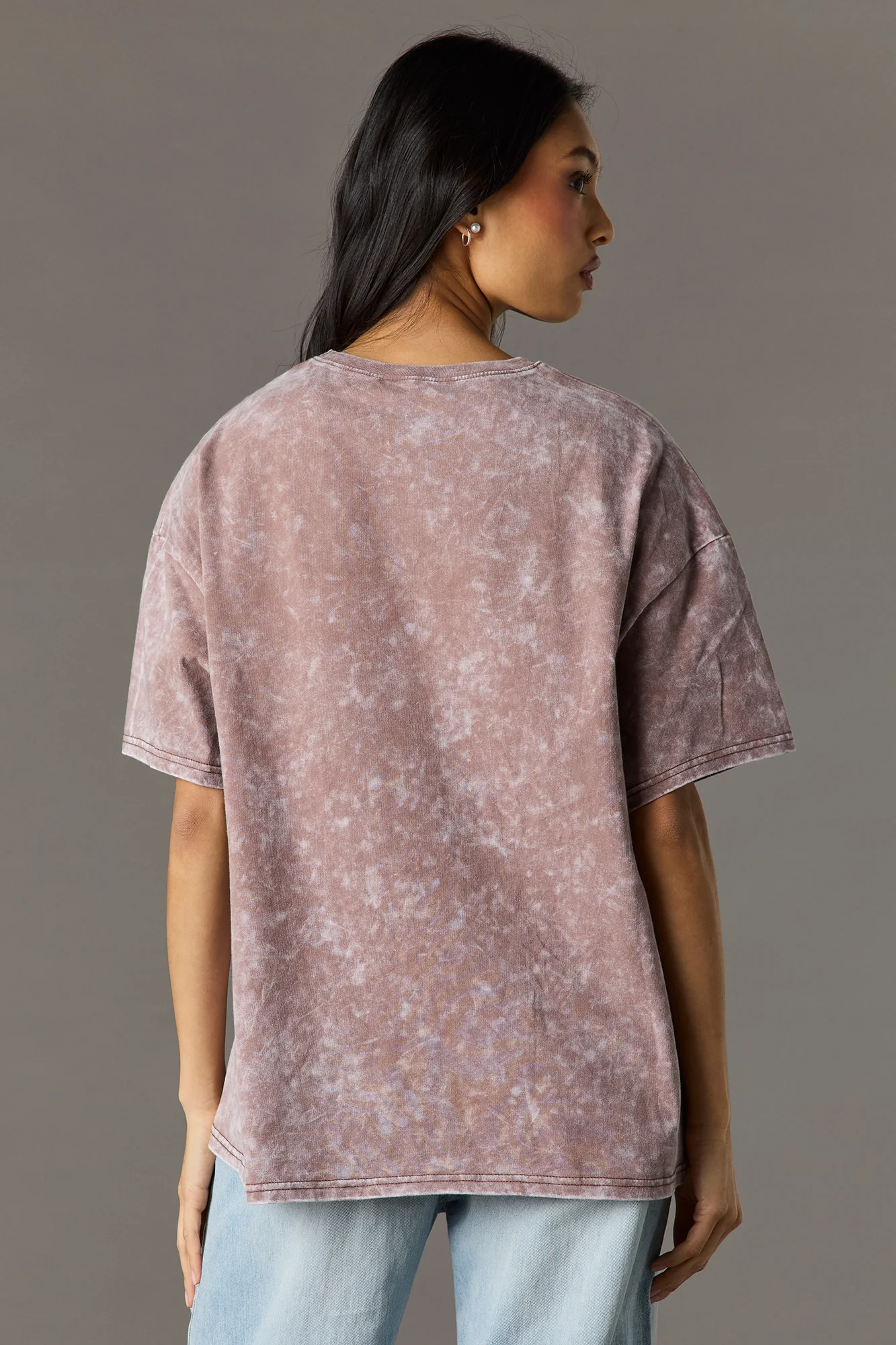 Luxe Heavy Cotton Playboy Oversized Washed Graphic T-Shirt