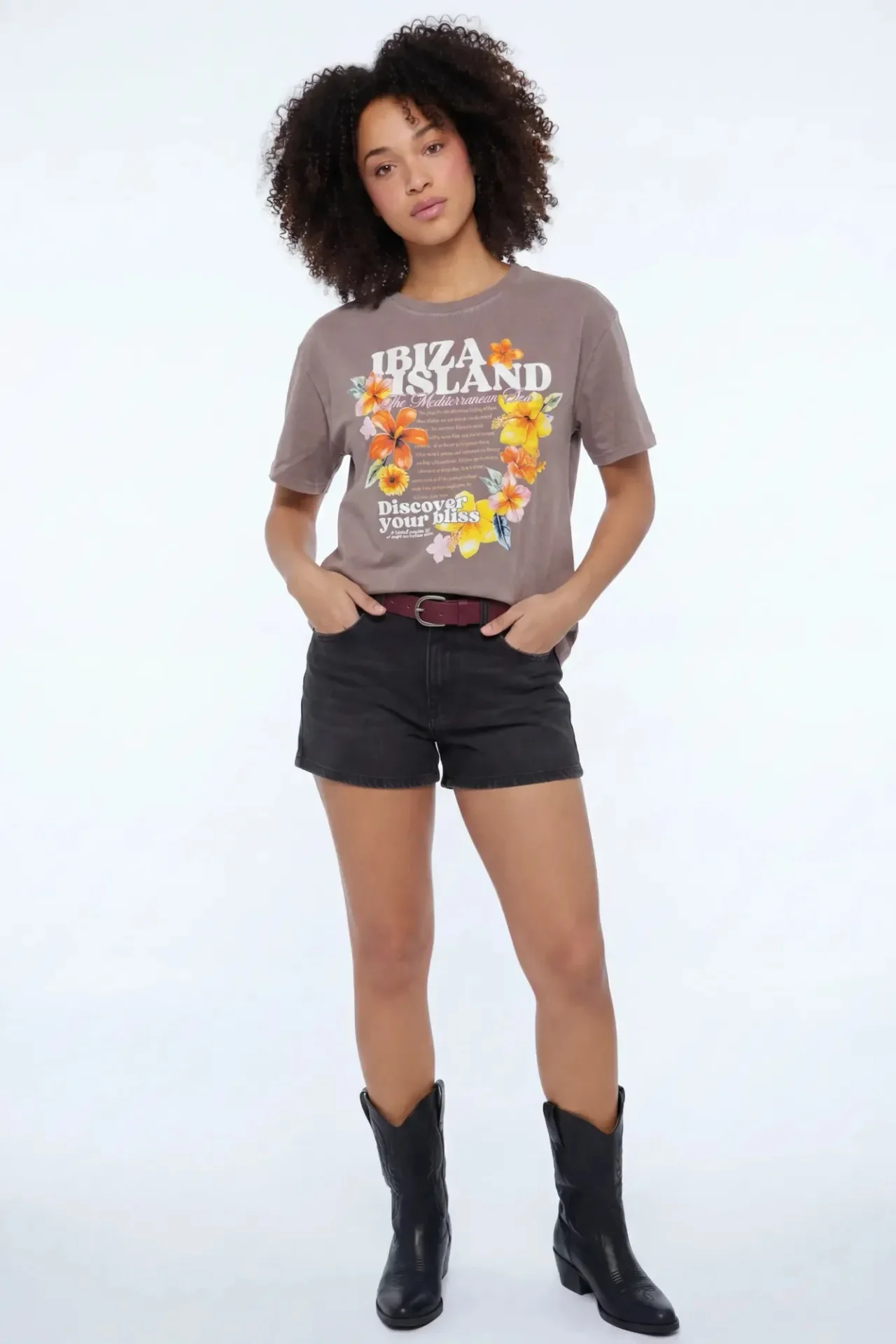Washed Graphic Boyfriend T-Shirt
