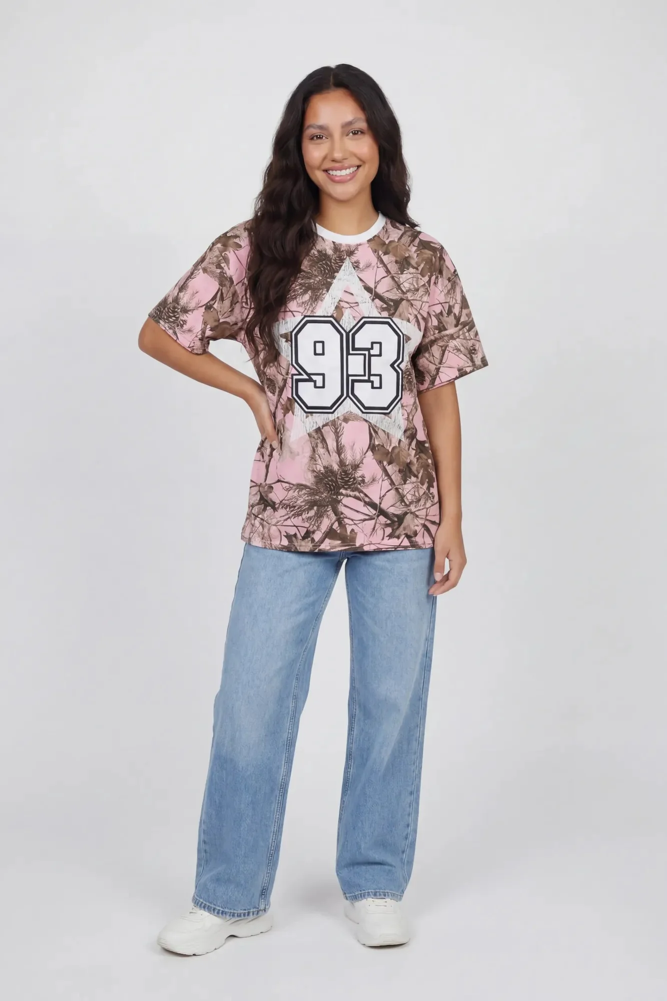 Oversized Camo Graphic T-Shirt