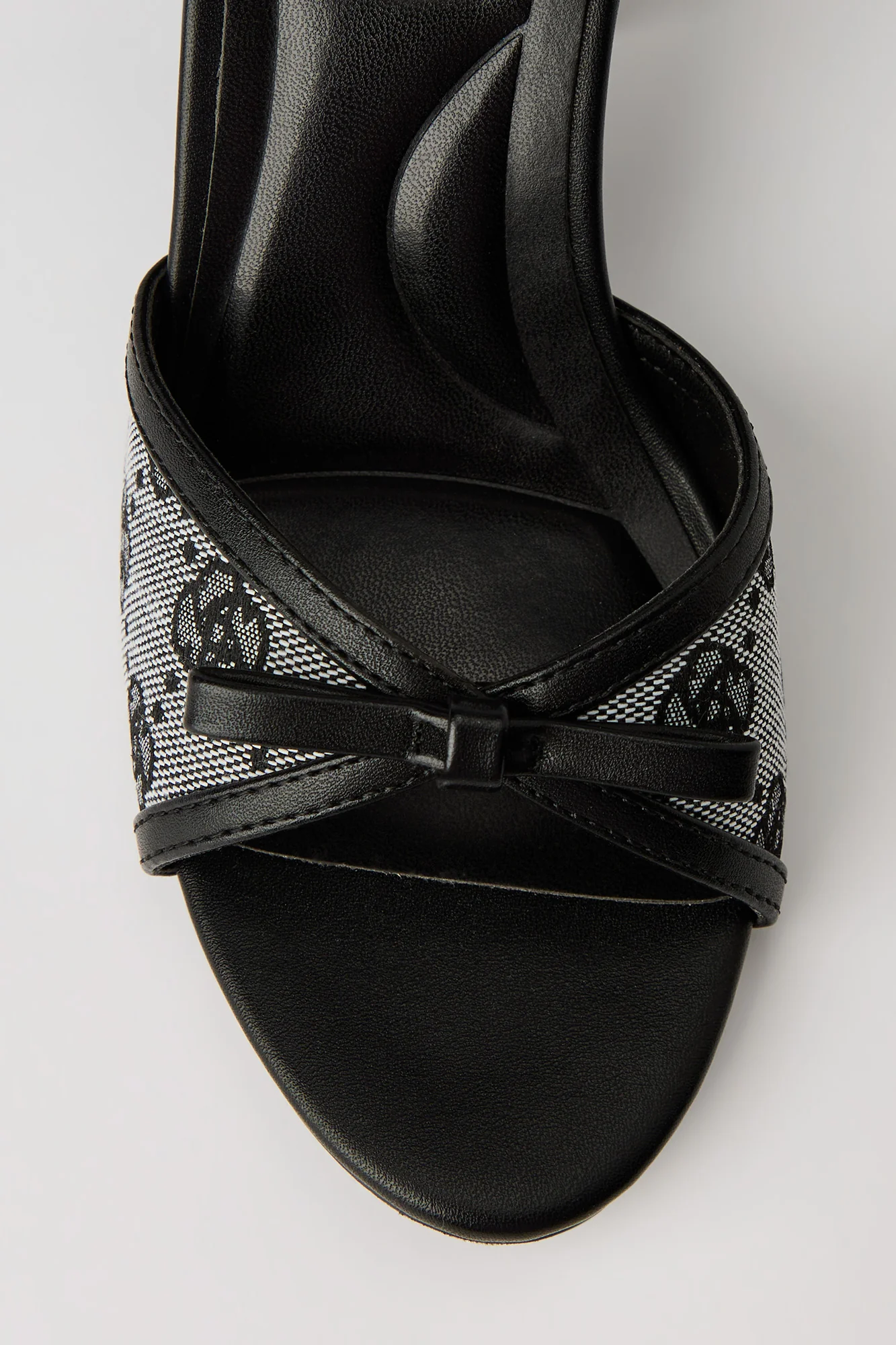 Bow Ankle Band Block Heeled Sandal
