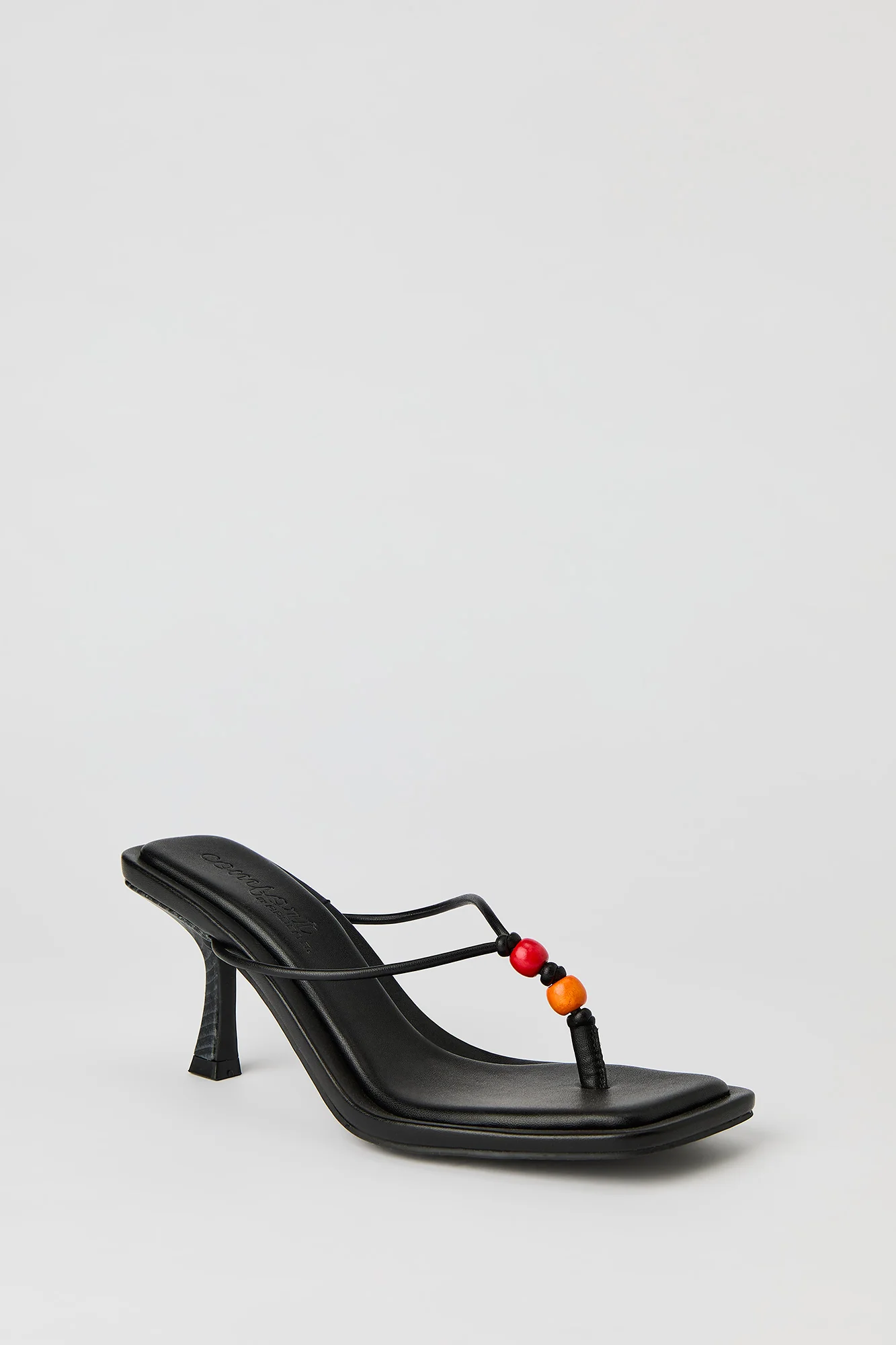 Beaded Thong Stiletto Heeled Sandal
