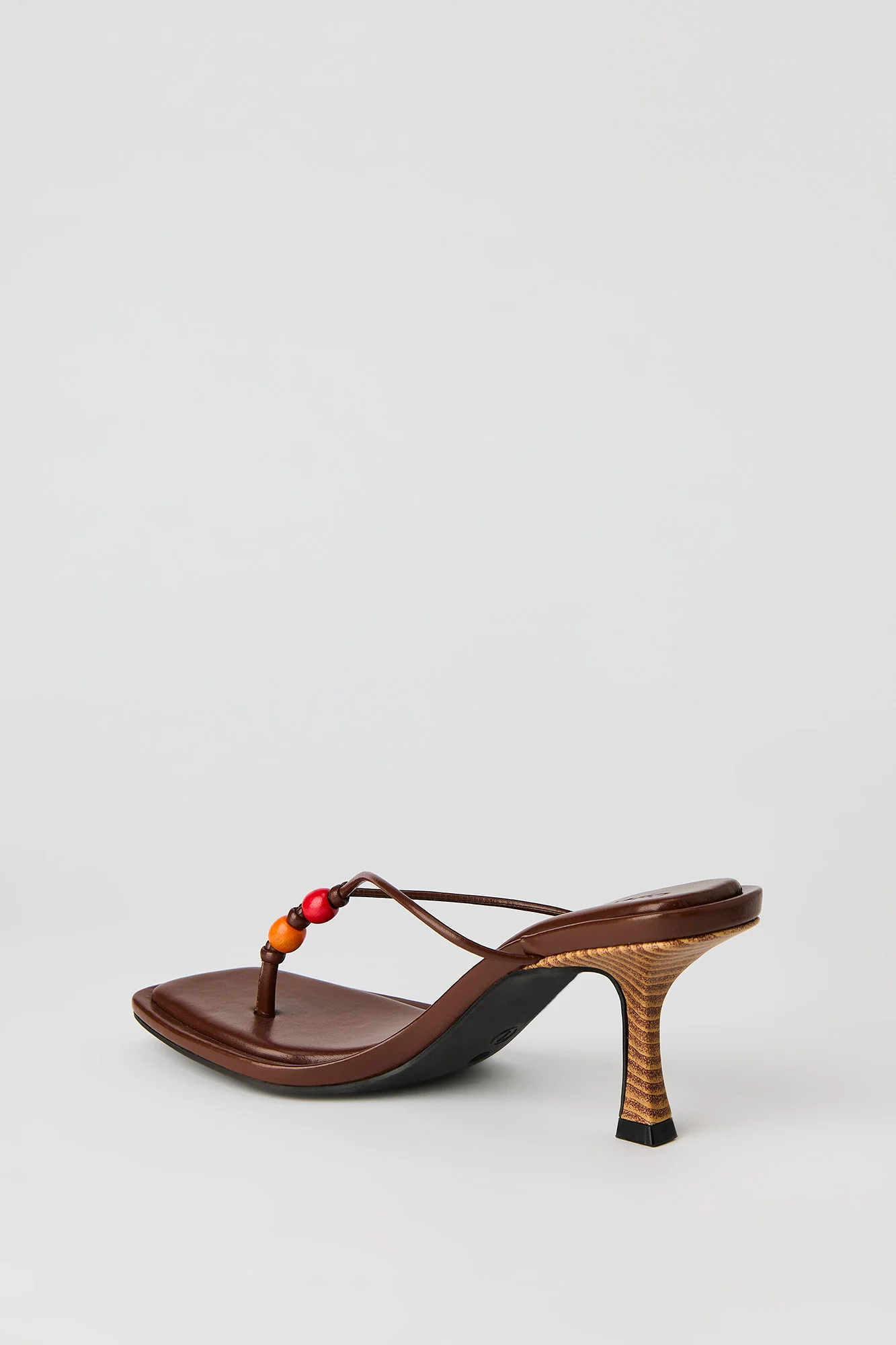 Beaded Thong Stiletto Heeled Sandal