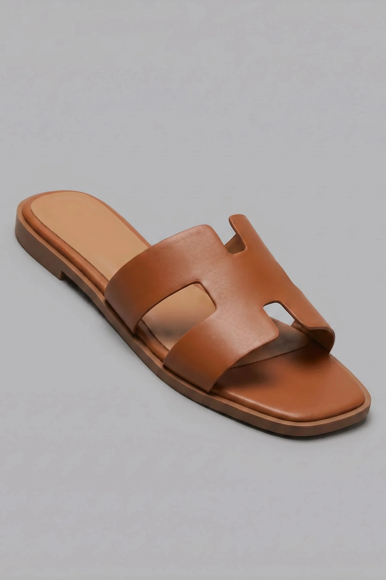 Faux Leather H Band Sandal