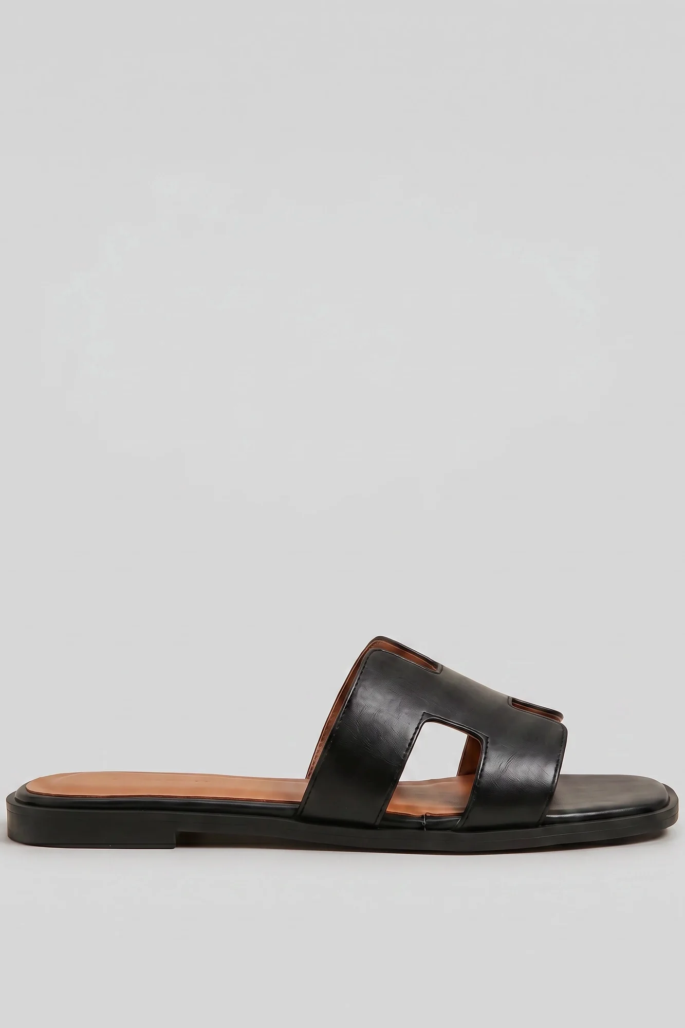 Faux Leather H Band Sandal
