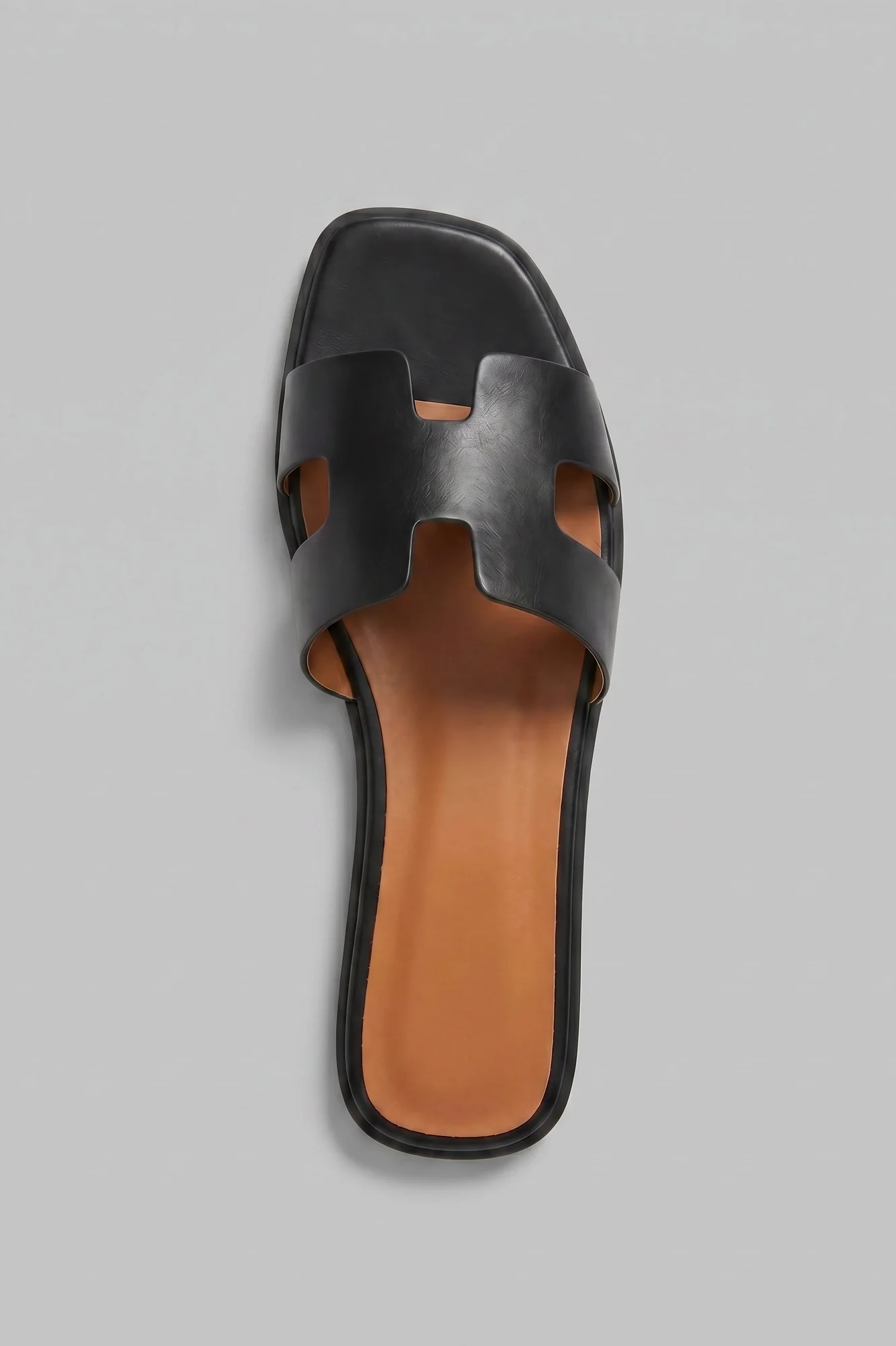 Faux Leather H Band Sandal