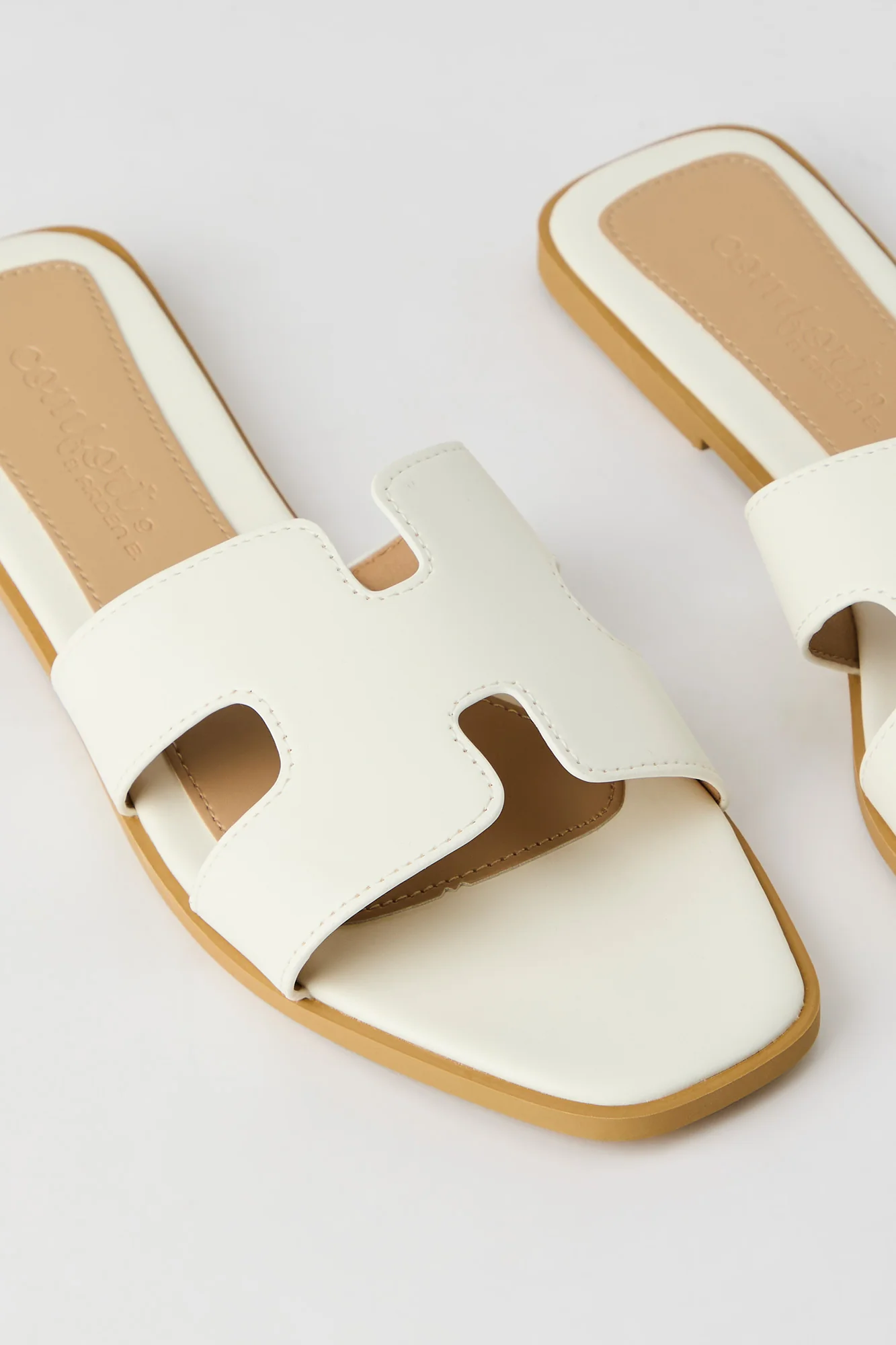 Faux Leather H Band Sandal