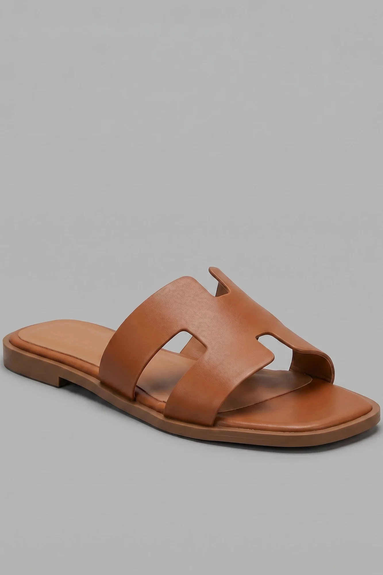 Faux Leather H Band Sandal