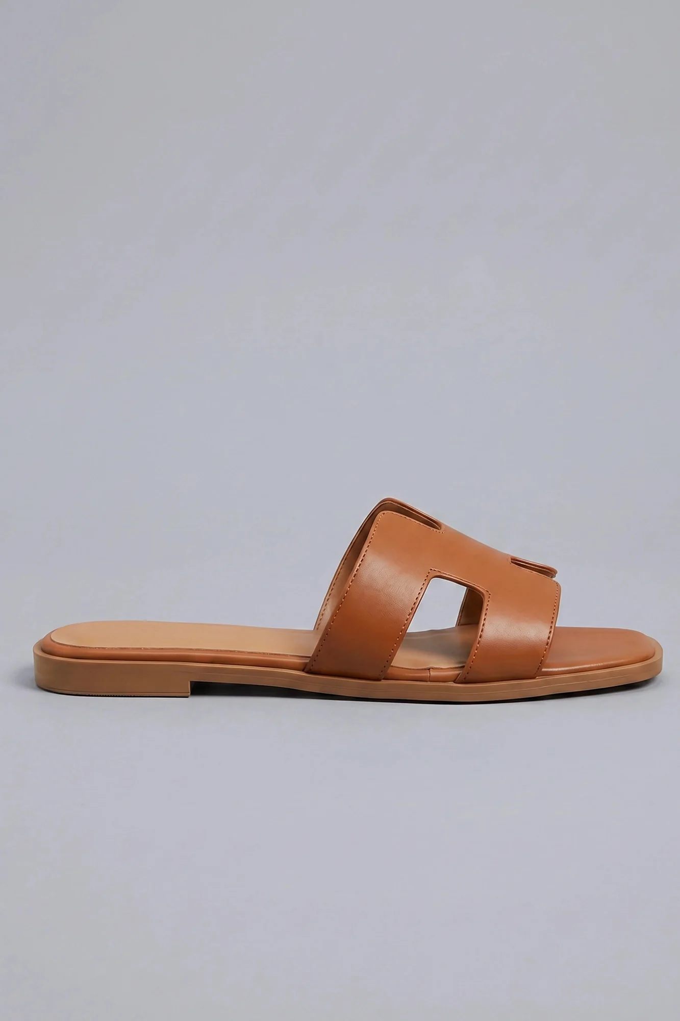 Faux Leather H Band Sandal