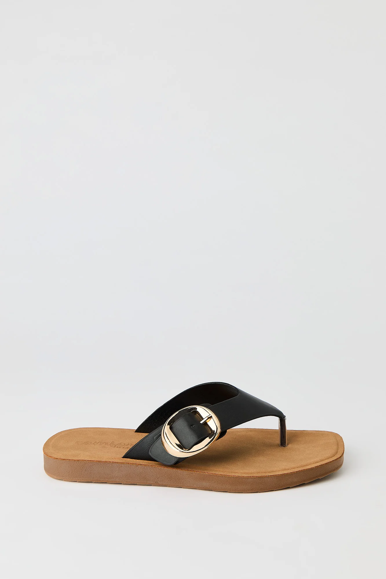 Thong Strap Buckle Sandal
