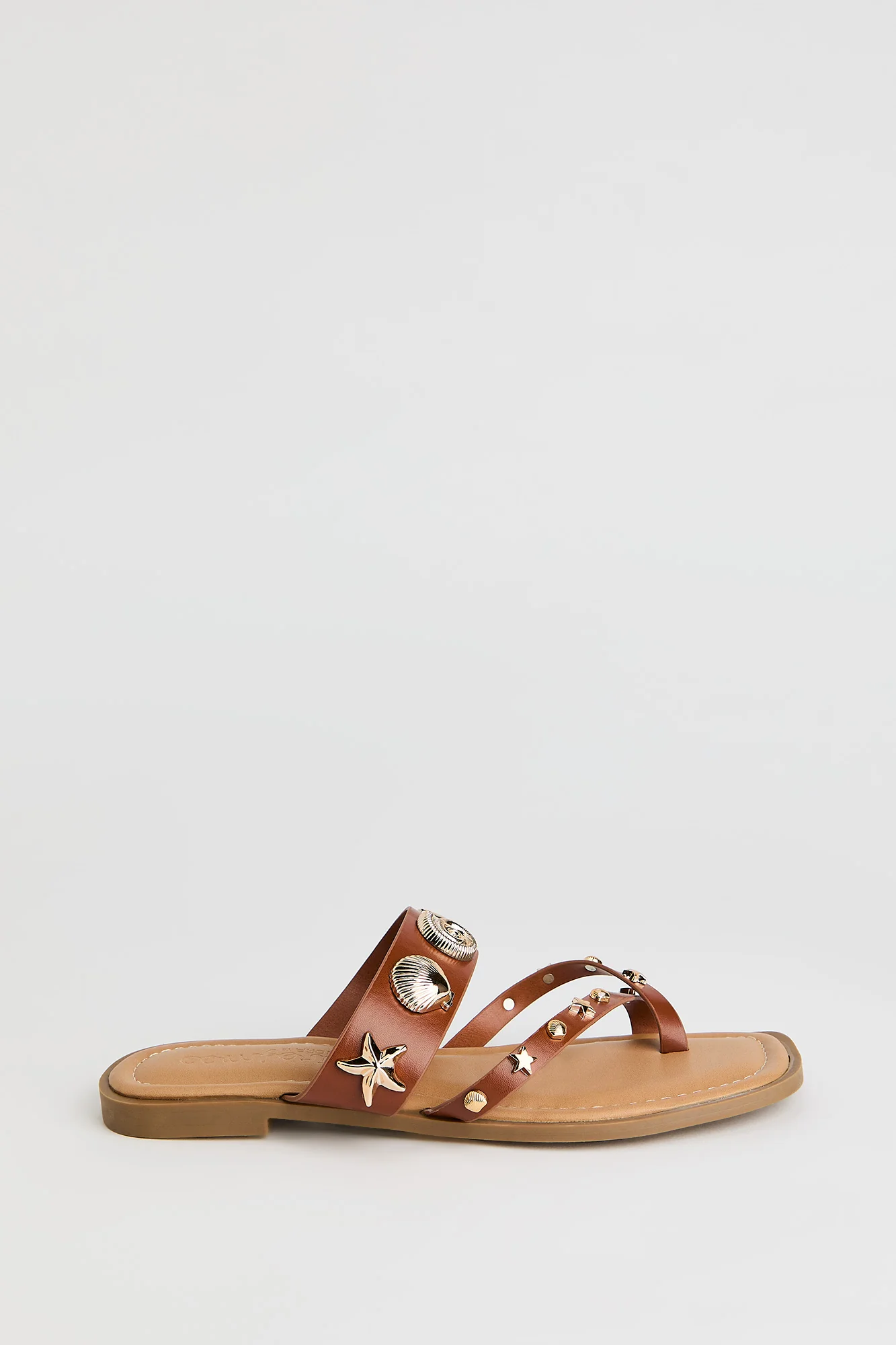Shell Charm Toe Loop Sandal
