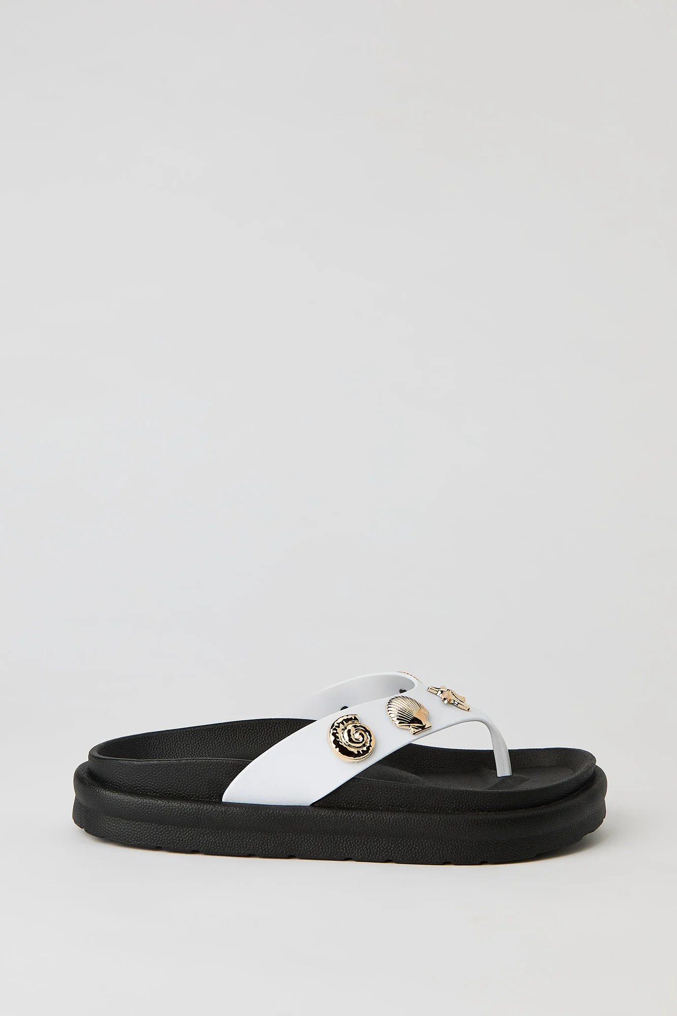 9418-faux-leather-shell-charm-sandal-1.webp Faux Leather Shell Charm Sandal