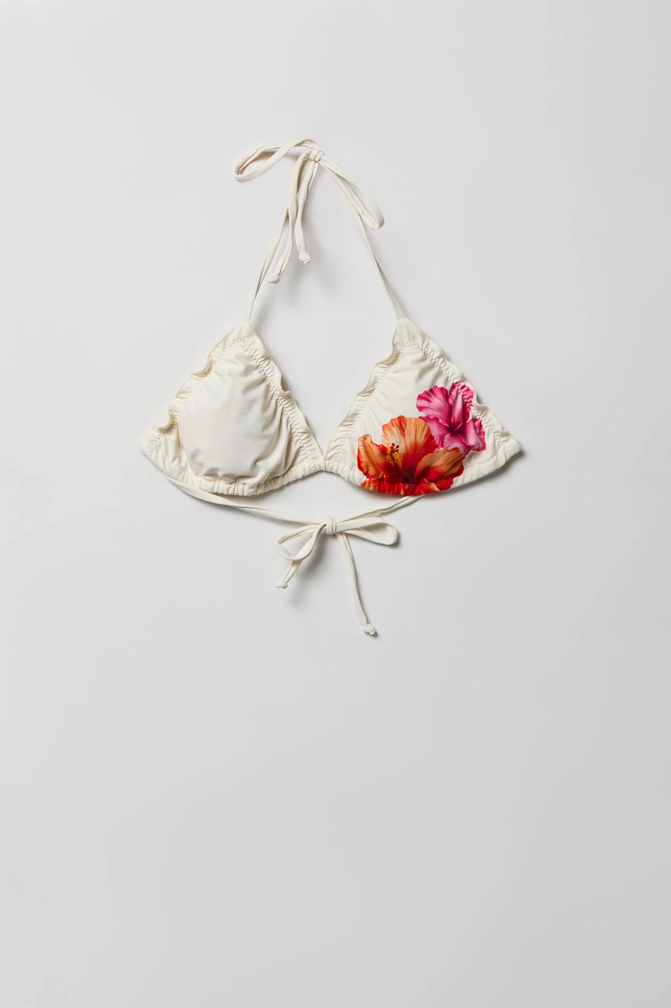 Ruffle Triangle Bikini Top